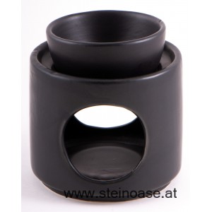 Aromalampe Keramik schwarz